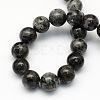 Natural Larvikite Round Beads Strands G-S159-8mm-2