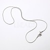 Trendy Men's 304 Stainless Steel Snake Chain Necklaces NJEW-M065-A-01-2