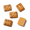 Opaque Resin Biscuits Cabochons RESI-WH0035-41B-1