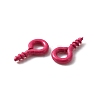 Stoving Varnish 100Pcs Iron Screw Eye Pin Peg Bails FIND-WH0036-29E-2
