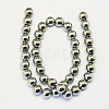 Non-magnetic Synthetic Hematite Beads Strands G-S096-6mm-M-3