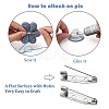 Iron Brooch Pin Back Safety Catch Bar Pins with Holes IFIN-X0029-P-7