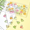 40Pcs 10 Colors Acrylic Glass Pendants PALLOY-FS00018-8
