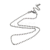 304 Stainless Steel Ball Chain Necklace NJEW-D045-03P-1