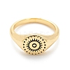 Brass Signet Ring for Women RJEW-E058-01G-05-2