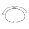Adjustable 304 Stainless Steel Curb Chains Bracelet Making AJEW-JB01213-01-1