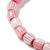 Handmade Lampwork Chevron Beads Strands LAMP-K041-01B-19-4