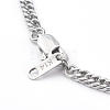 Non-Tarnish 304 Stainless Steel Diamond Cut Cuban Link Chain Necklaces NJEW-JN03368-03-3