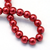 Baking Paint Pearlized Glass Pearl Round Bead Strands HY-Q003-4mm-51-4