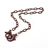 3Pcs 3 Colors Personalized ABS Plastic Cable Chain Necklaces NJEW-JN03484-01-2