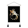 New Moon and Girl Hanging Tapestry Starry Sky Background Wall Living Room Bedroom Hanging Painting Can PW-WGFDEFE-07-1