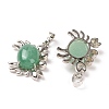 Natural Green Aventurine Pendants G-D469-01P-03-3