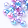 Rainbow Acrylic Imitation Pearl Beads OACR-R065-6mm-A02-1