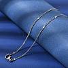 12Pcs 1.8MM 304 Stainless Steel Textured Twisted Chain Necklaces for Men Women NJEW-H093-20P-02-3