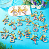 Alloy Resin Polygon Keychains KEYC-TADJ0002-03G-I-3