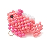 Glass Seed Beaded Fish Pendants PALLOY-MZ01234-01-4