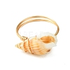 Natural Spiral Shell Finger Rings RJEW-TA00169-3