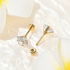 Square Glass Ear Fake Plugs EJEW-H105-24G-D-4