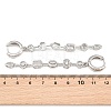 Brass Micro Pave Cubic Zirconia Hoop Dangle Earrings KK-CBA8324-09P-5