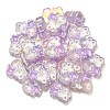 UV Plating Rainbow Iridescent Acrylic Enamel Beads OACR-G012-07E-3