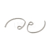 Rack Plating Brass Hoop Earrings Findings EJEW-R162-52P-2