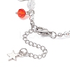 Glass Beaded Link Bracelets for Women BJEW-JB12559-4