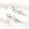 Brass Micro Pave Cubic Zirconia Stud Earrings LS-KK-CBA8324-20P-05-2