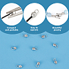 925 Sterling Silver Bead Tips with Suede Fabric Square Silver Polishing Cloth FIND-BC0013-10C-4