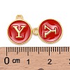 Golden Plated Alloy Enamel Charms X-ENAM-S118-03Y-3