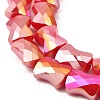 AB Color Plate Glass Beads Strands EGLA-P051-06A-B04-4