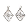 Brass Micro Pave Clear Cubic Zirconia Pendant Bails KK-H524-18P-1