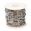 304 Stainless Steel Paperclip Chains STAS-A048-05P-3