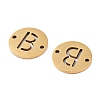 PVD Vacuum Plating 201 Stainless Steel Hollow Flat Round Links FIND-R149-03B-G-2