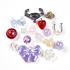 Transparent UV Plating Acrylic Beads OACR-T028-35-1-1
