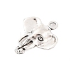 Tibetan Style Alloy Elephant Pendants X-TIBEP-1478-AS-LF-3