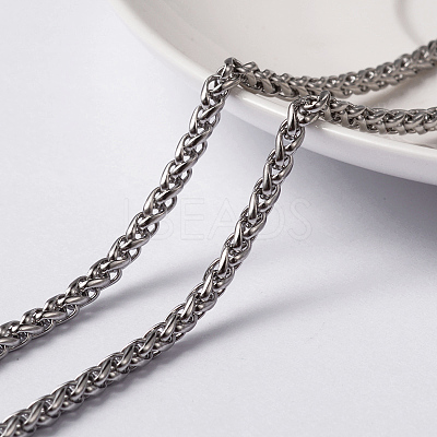 Tarnish Resistant 304 Stainless Steel Wheat Chains CHS-L014-22P-1