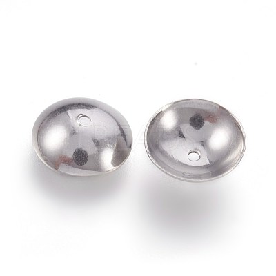 Non-Tarnish 201 Stainless Steel Bead Caps STAS-F188-16P-1