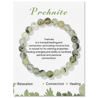 Synthetic Prehnite Beaded Stretch Bracelets LS-PW-WG7FE75-12-1-1