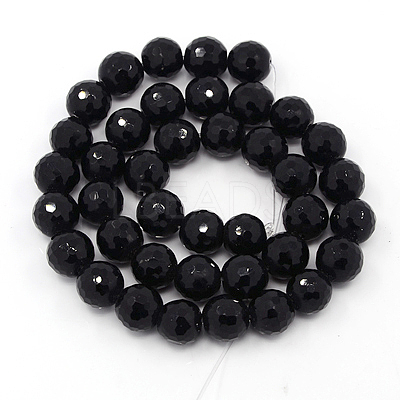 Synthetic Black Stone Beads Strands G-GSFR8mm-C044-1