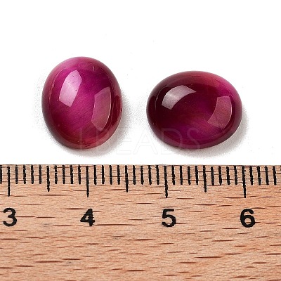 Dyed Natural Tiger Eye Cabochons G-G145-01A-22-1