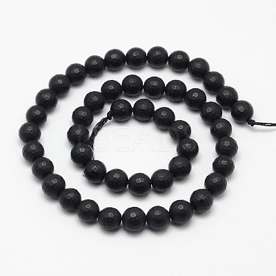 Natural Black Onyx Beads Strands G-D710-10mm-06-1