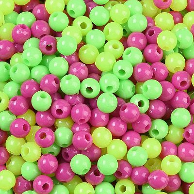 Opaque Acrylic Beads X1-OACR-H118-07B-01-1