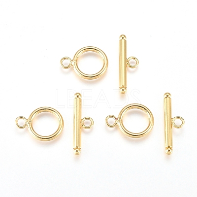 Brass Toggle Clasps KK-L189-23G-1