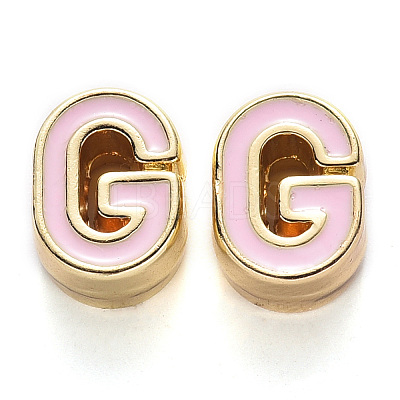 Rack Plating Alloy Enamel Beads LS-X-ENAM-S122-033G-NR-1