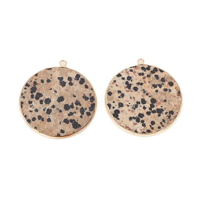 Natural Dalmatian Jasper Pendants G-E526-10F-1