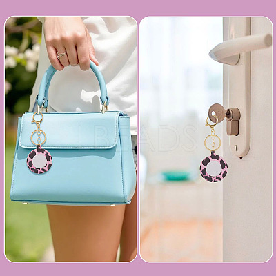 2Pcs PU Mirror Keychains KEYC-TADJ0001-05A-1