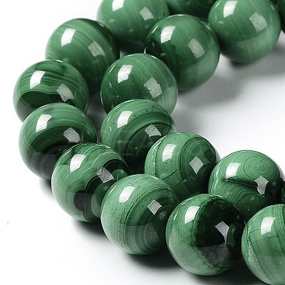 Natural Malachite Beads Strands G-F571-27AB1-12mm-1