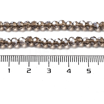 Electroplate Transparent Glass Beads Strands X-EGLA-A035-T4mm-A16-1