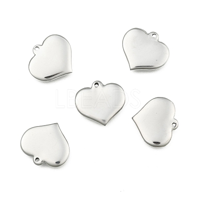 Tarnish Resistant 304 Stainless Steel Stamping Blank Tag Heart Pendants STAS-R063-02-1