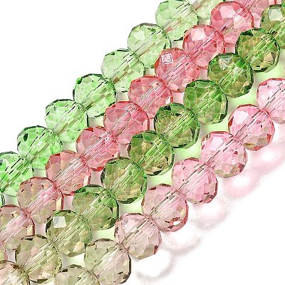 Transparent Painted Glass Beads Strands DGLA-A034-T8mm-A18-1